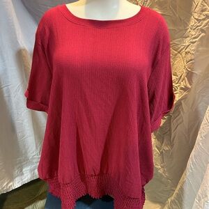 Lane Bryant Pink Boxy Blouse Relaxed Fit